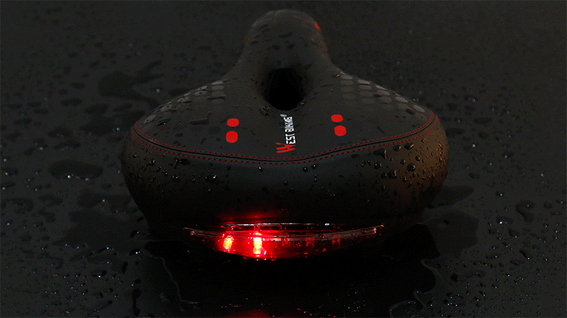 WEST BIKING Bicycle Saddle with Tail Light Thicken Widen MTB Bike Saddles Soft Comfortable Bike Hollow Cycling Bicycle Saddle WEST BIKING Bicycle Saddle with Tail Light Thicken Widen MTB Bike Saddles Soft Comfortable Bike Hollow Cycling Bicycle Saddle